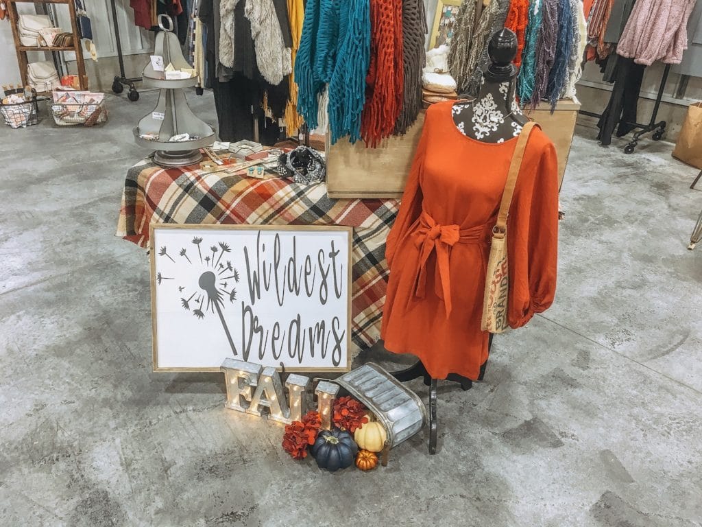 Wildest Dreams Boutique clothing & sign